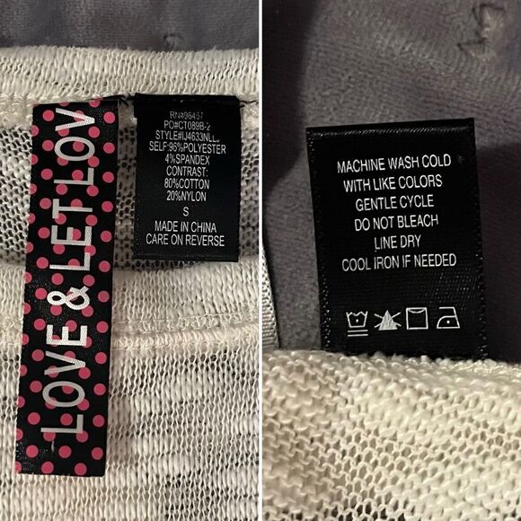 Love And Let Love Slub Lace Back Top Blue Ivory Cream S Junior - Picture 8 of 9